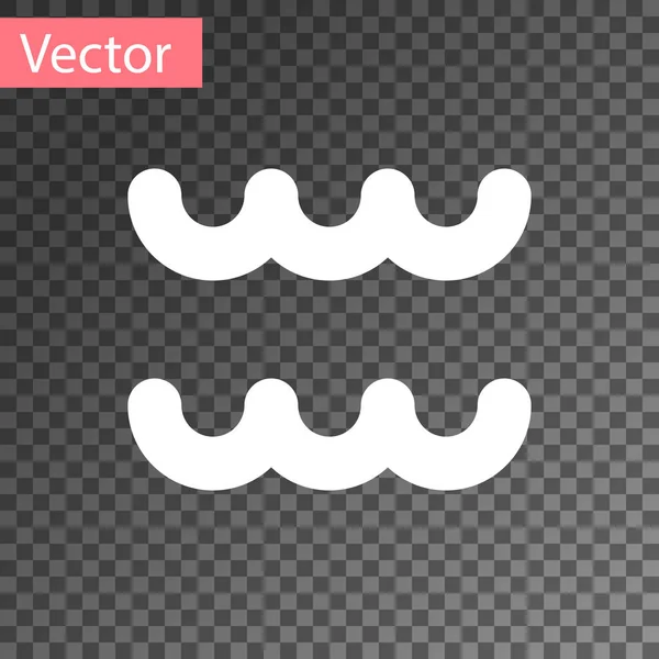 Weißes Sternzeichen Wassermann-Symbol isoliert auf transparentem Hintergrund. astrologische Horoskopsammlung. Vektorillustration — Stockvektor