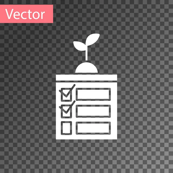 Weiße Smart-Farming-Technologie - Timer Farm Automation System in App-Symbol isoliert auf transparentem Hintergrund. Vektorillustration — Stockvektor