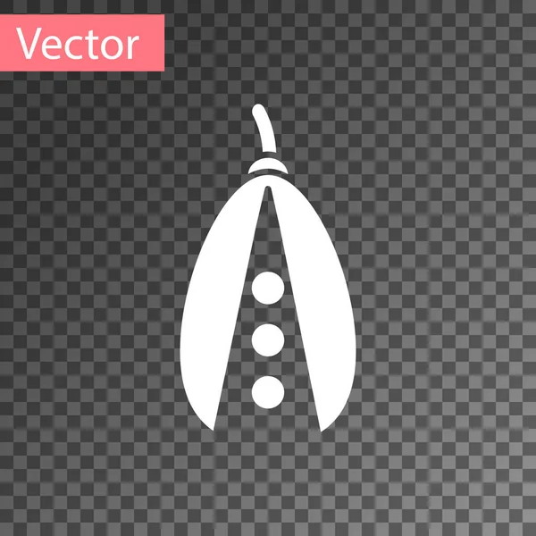Ícone de feijão branco isolado em fundo transparente. Ilustração vetorial — Vetor de Stock