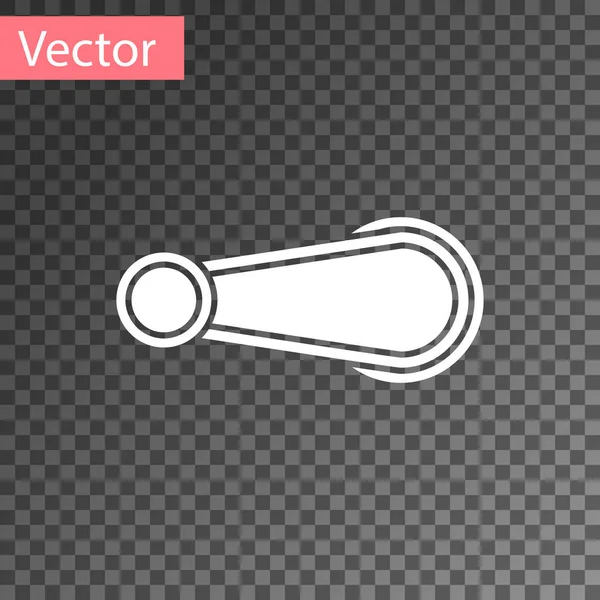White Car door handle icon isolated on transparent background. Vector Illustration — 스톡 벡터