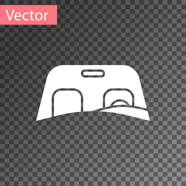 Ícone de pára-brisas de carro branco isolado em fundo transparente. Ilustração vetorial — Vetor de Stock