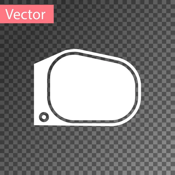 Icône miroir voiture blanche isolée sur fond transparent. Illustration vectorielle — Image vectorielle