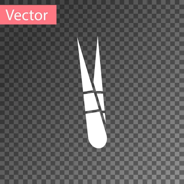 Weiße Augenbrauen Pinzette Symbol isoliert auf transparentem Hintergrund. kosmetische Pinzette für eingewachsenes Haar. Vektorillustration — Stockvektor