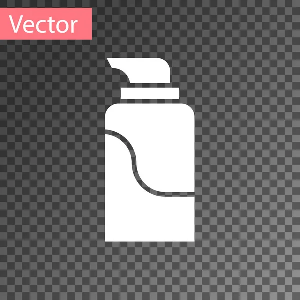 Icono de tubo cosmético de crema blanca o loción aislado sobre fondo transparente. Productos para el cuidado del cuerpo para hombres. Ilustración vectorial — Vector de stock