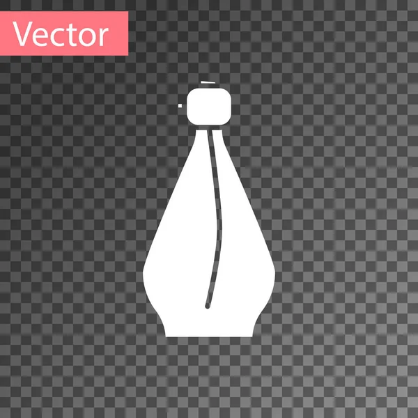 Icono Perfume blanco aislado sobre fondo transparente. Ilustración vectorial — Vector de stock