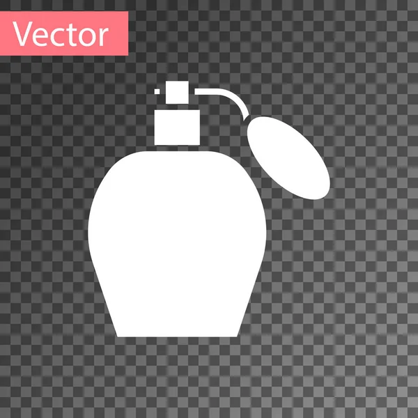 Ícone de perfume branco isolado em fundo transparente. Ilustração vetorial — Vetor de Stock