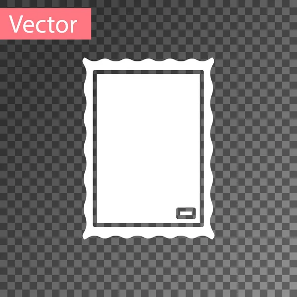 White Picture icon isolated on transparent background. Vector Illustration — 스톡 벡터