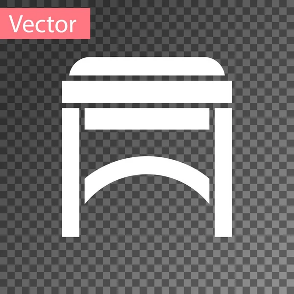 Icono de silla blanca aislado sobre fondo transparente. Ilustración vectorial — Vector de stock