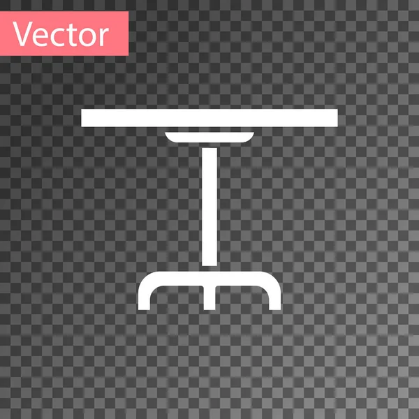 Weißes rundes Tischsymbol isoliert auf transparentem Hintergrund. Vektorillustration — Stockvektor