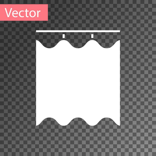 Fehér függönyök ikon elszigetelt átlátszó háttérrel. Vektorillusztráció — Stock Vector