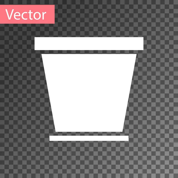 Weißer Blumentopf Symbol isoliert auf transparentem Hintergrund. Vektorillustration — Stockvektor