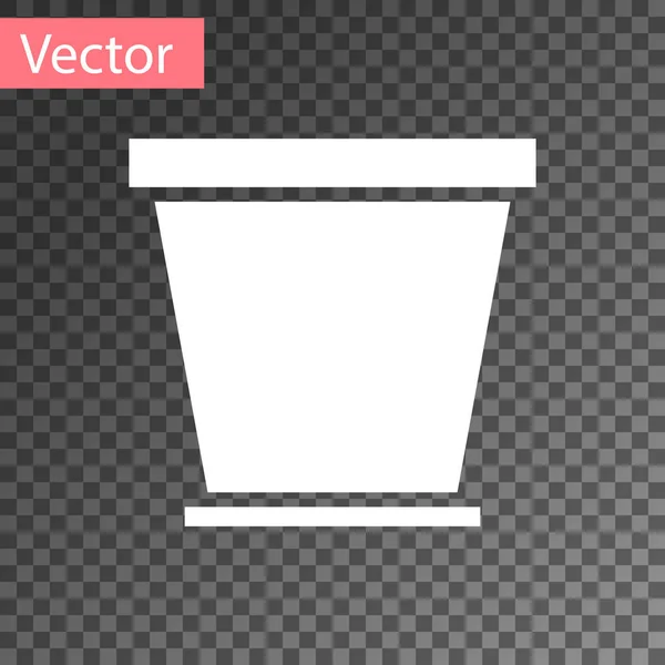 Белый цветок горшок значок изолирован на прозрачном фоне. Векторная миграция — стоковый вектор
