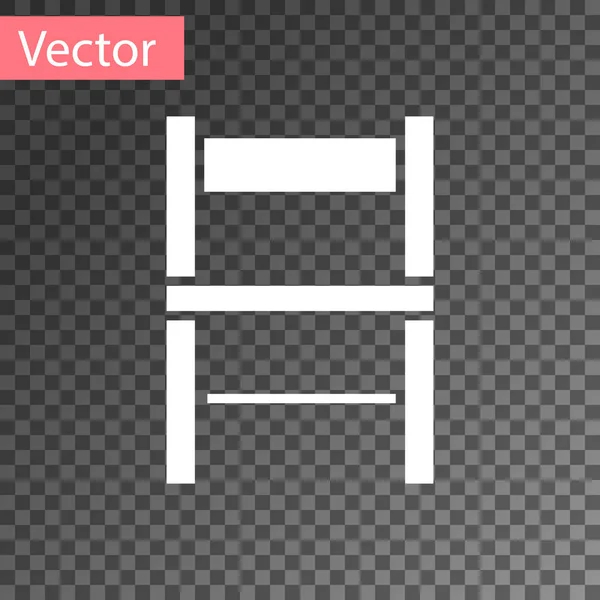 Icono de silla blanca aislado sobre fondo transparente. Ilustración vectorial — Archivo Imágenes Vectoriales