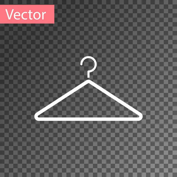 Белый вешалка шкаф значок изолирован на прозрачном фоне. Значок гардероба. Символ службы одежды. Знак вешалки. Векторная миграция — стоковый вектор