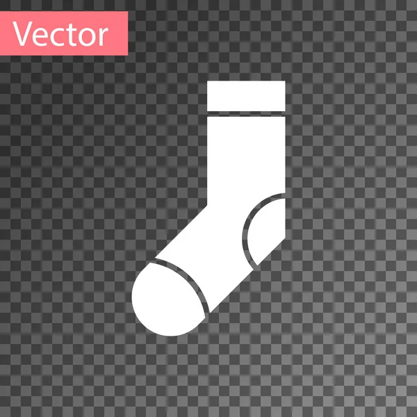 Calcetines blancos icono aislado sobre fondo transparente. Ilustración vectorial — Vector de stock