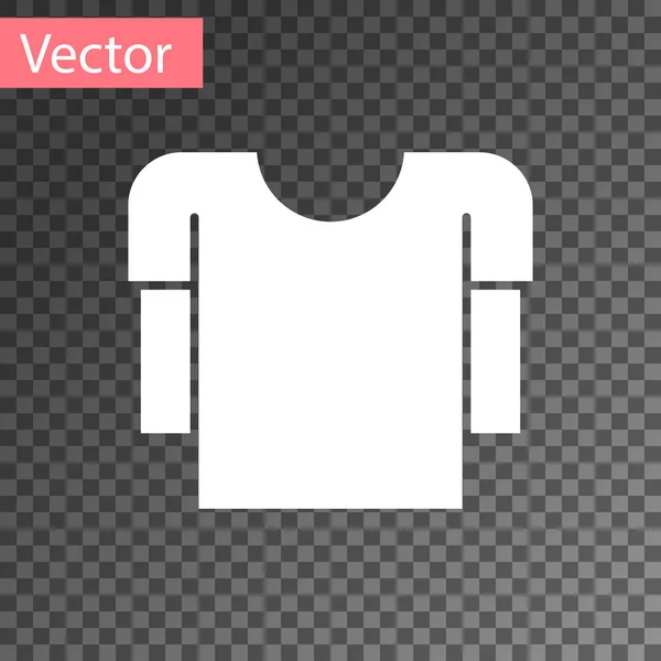 Camisa blanca de manga larga icono aislado sobre fondo transparente. Ilustración vectorial — Vector de stock