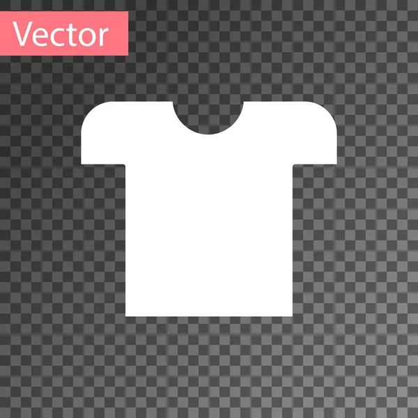 Ícone de camiseta branca isolado em fundo transparente. Ilustração vetorial — Vetor de Stock