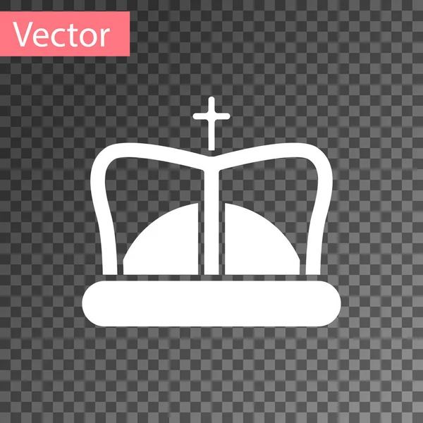 White King crown icon isolated on transparent background. Vector Illustration — 스톡 벡터