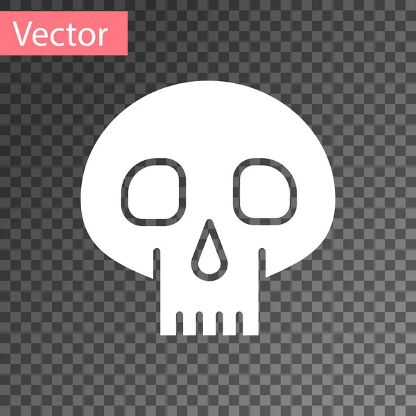 Icono de White Skull aislado sobre fondo transparente. Ilustración vectorial — Vector de stock