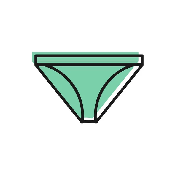 Black line Men underpants icon isolated on white background. Man underwear. Vector Illustration — Stock Vector