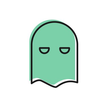 Siyah çizgi Cellat maskesi simgesi beyaz arkaplanda izole edildi. Cellat, işkenceci, uygulayıcı, işkenceci, kasap, cellat ikonu. Vektör İllüstrasyonu