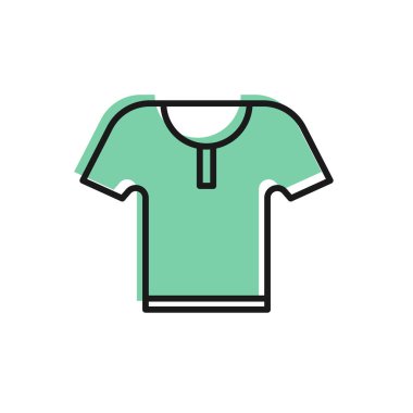 Beyaz arka planda siyah çizgi zırh ikonu izole edildi. Vektör İllüstrasyonu