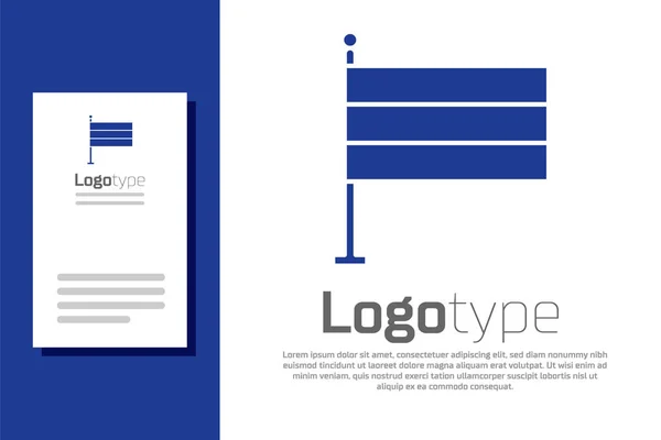 Niebieska flaga Niemiec odizolowana na białym tle. Element szablonu logo. Ilustracja wektora — Wektor stockowy