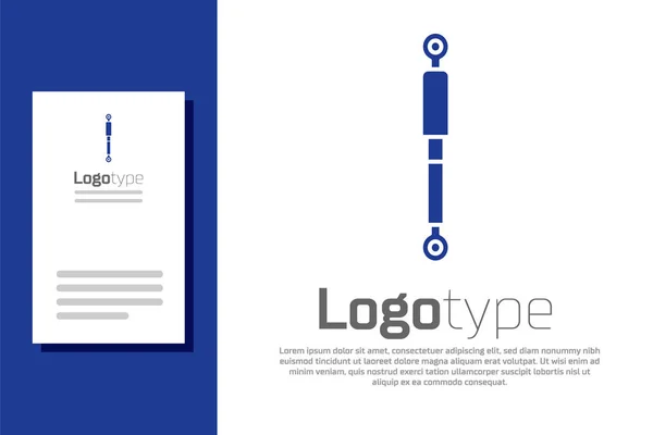 Icona ammortizzatore blu isolata su sfondo bianco. Elemento modello di design logo. Illustrazione vettoriale — Vettoriale Stock