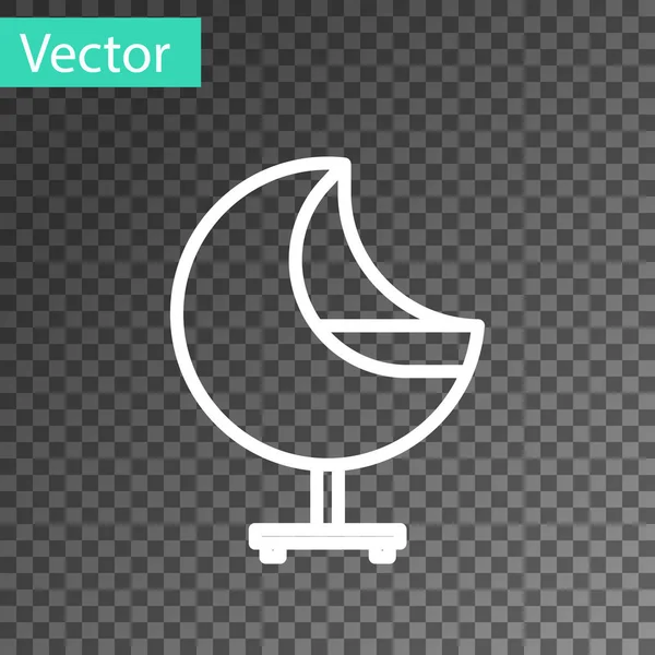 Weiße Linie Sesselsymbol isoliert auf transparentem Hintergrund. Vektorillustration — Stockvektor