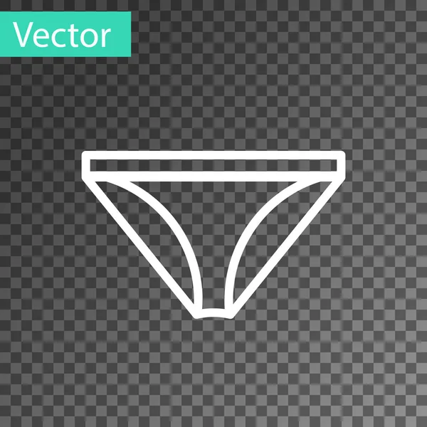 Белая линия Мужчины трусы значок изолирован на прозрачном фоне. Мужское нижнее белье. Векторная миграция — стоковый вектор