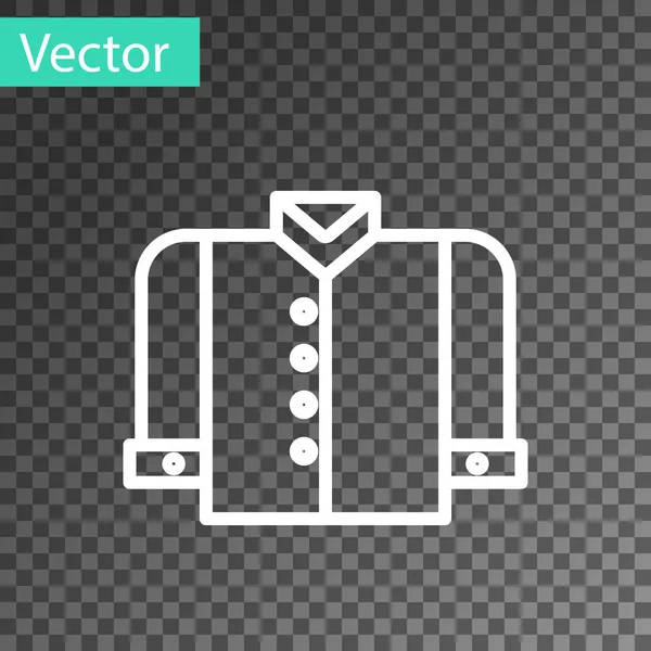 Camiseta blanca aislada sobre fondo transparente. Ilustración vectorial — Vector de stock