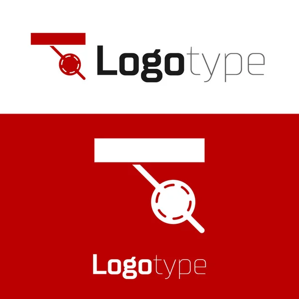 Red Pirate oční páska ikona izolované na bílém pozadí. Pirátský doplněk. Prvek šablony návrhu loga. Vektorová ilustrace — Stockový vektor