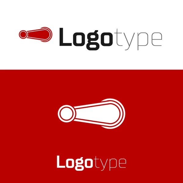 Rotes Türgriff-Symbol isoliert auf weißem Hintergrund. Logo Design Template-Element. Vektorillustration — Stockvektor