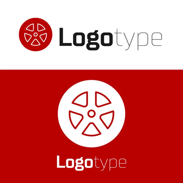 Rotes Autoradsymbol isoliert auf weißem Hintergrund. Logo Design Template-Element. Vektorillustration — Stockvektor