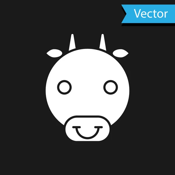 Знак зодиака белого быка выделен на черном фоне. Коллекция астрологических гороскопов. Векторная миграция — стоковый вектор