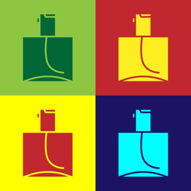 Renk arkaplanında renk parfümü simgesi izole edildi. Vektör İllüstrasyonu