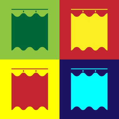 Renk arkaplanı üzerine renk perdesi simgesi izole edildi. Vektör İllüstrasyonu