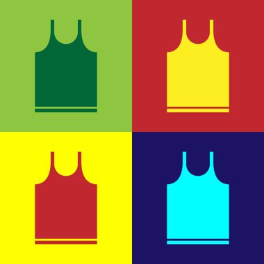 Renksiz tişört simgesi renk arkaplanında izole edildi. Vektör İllüstrasyonu