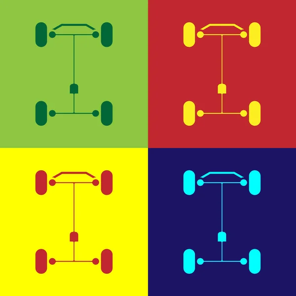 Icona del telaio a colori isolato su sfondo a colori. Illustrazione vettoriale — Vettoriale Stock