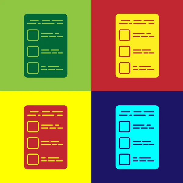 Color Crear pantalla de cuenta en el icono del teléfono móvil aislado en el fondo de color. Ilustración vectorial — Vector de stock