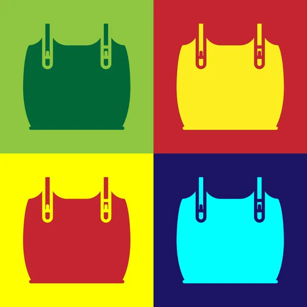 Color Body armor icon isolated on color background. Vector Illustration — Stock Vector