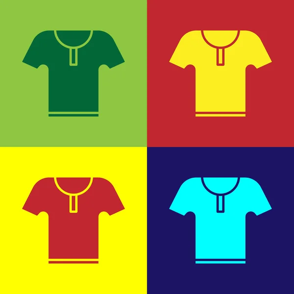 Icône d'armure de corps de couleur isolée sur fond de couleur. Illustration vectorielle — Image vectorielle