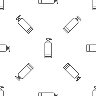 Gri çizgi kremi ya da losyon kozmetik tüp ikonu beyaz arka planda izole edilmiş pürüzsüz desen. Erkekler için vücut bakım ürünleri. Vektör İllüstrasyonu