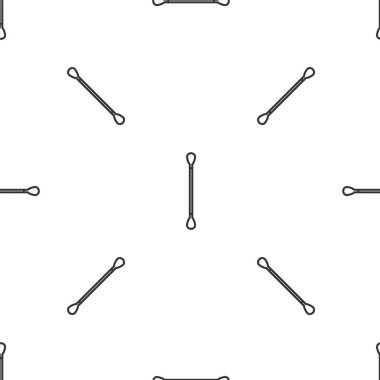 Kulak simgesi için gri çizgi pamuğundan alınan örnek beyaz arka planda izole edilmiş. Vektör İllüstrasyonu