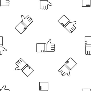 Gri çizgi El başparmağı beyaz arka planda izole edilmiş iz. Vektör İllüstrasyonu