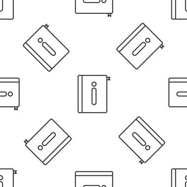 Gri çizgi Kullanıcı elle simgesi beyaz arkaplandaki kusursuz deseni izole etti. Kullanıcı rehberi kitabı. Talimat işareti. Kullanmadan önce oku. Vektör İllüstrasyonu
