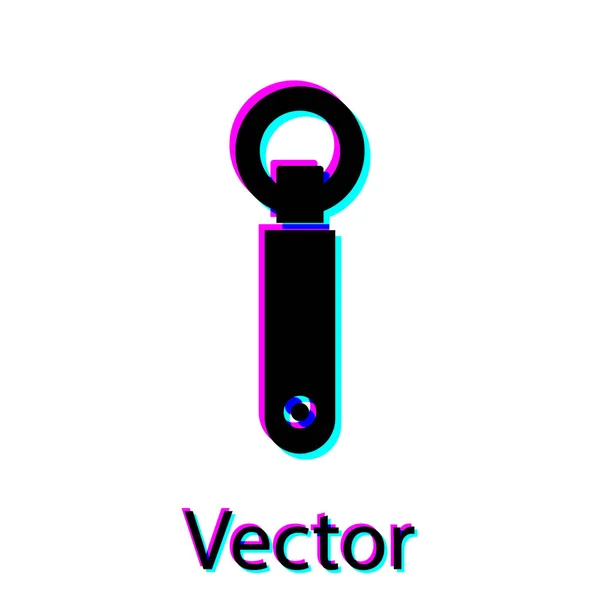 Black Bottle opener icon isolated on white background. Vector Illustration — Stock Vector