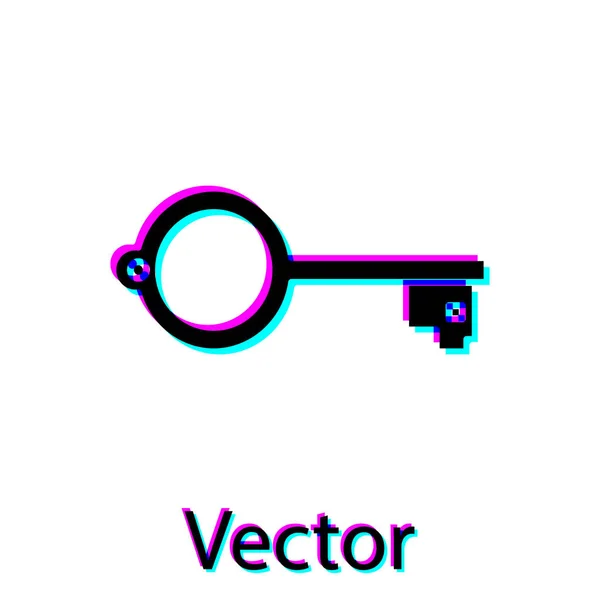 Llave Black Ancient para icono de juego aislado sobre fondo blanco. Ilustración vectorial — Vector de stock