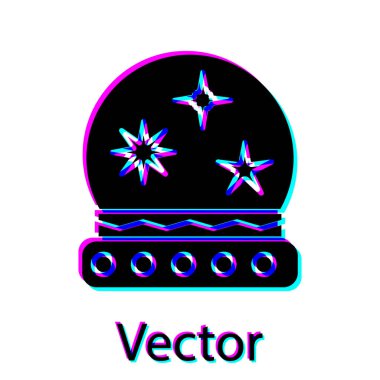 Siyah Magic topu simgesi beyaz arka plan üzerinde izole. Kristal top. Vektör İllüstrasyonu