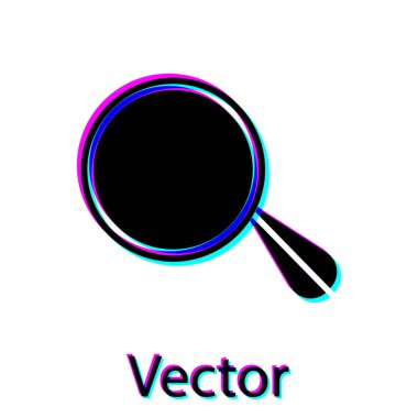 Siyah araba ayna ikonu beyaz arkaplanda izole edilmiş. Vektör İllüstrasyonu